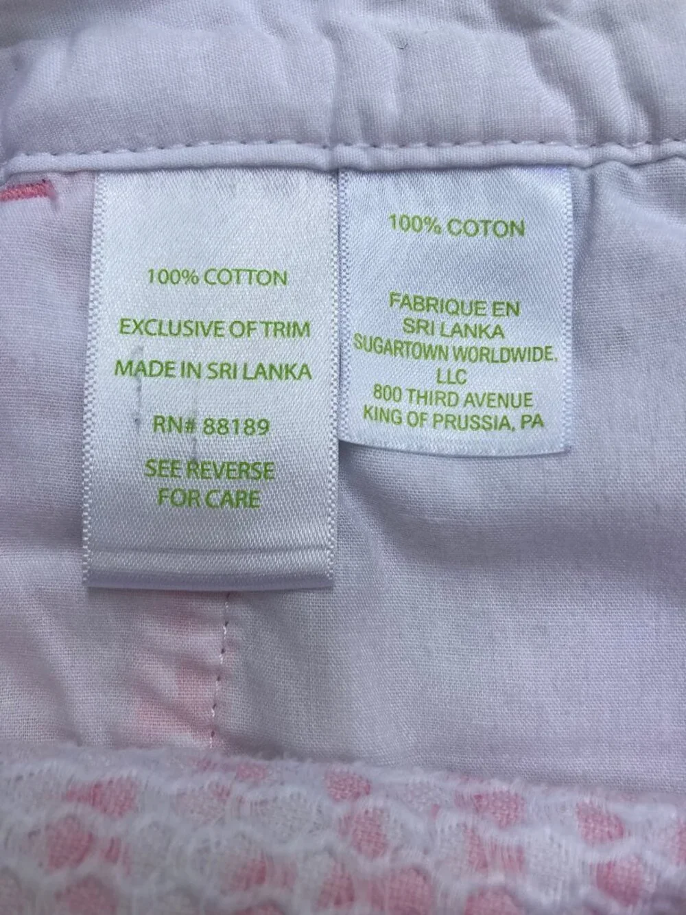 Lilly Pulitzer Shorts 4 1/2" Buttercup Cotton Scalloped Hem Pink White Midrise 6 - Picture 10 of 10